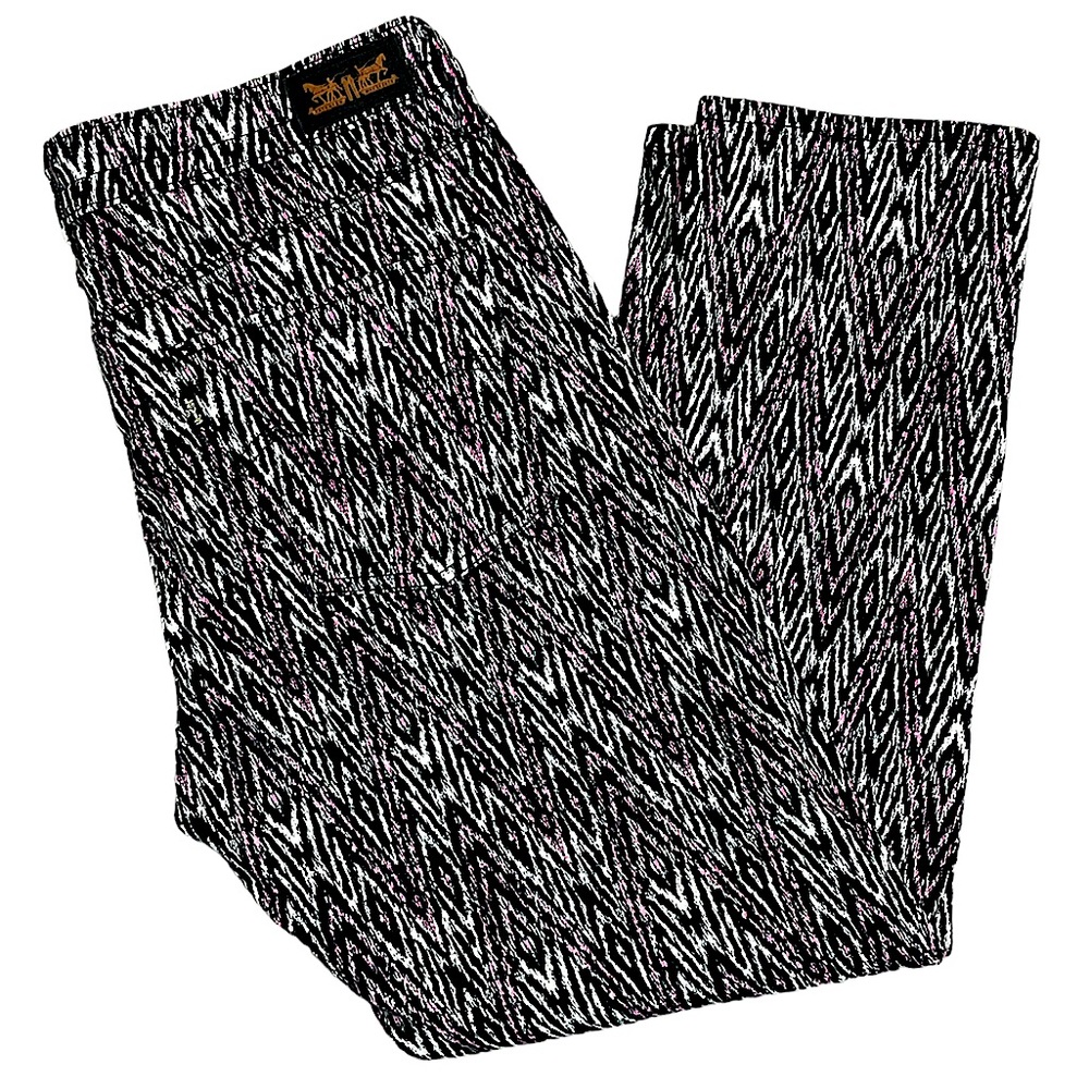 Levi’s Geometric Chevron Black Pink Mid Rise Skinny Ankle Size 12